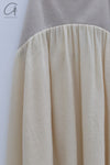 SWAYING 24 Autumn and Winter Wool Splicing Large Swing Skirt SW-SW24AW3B26-MIBAI Beige
